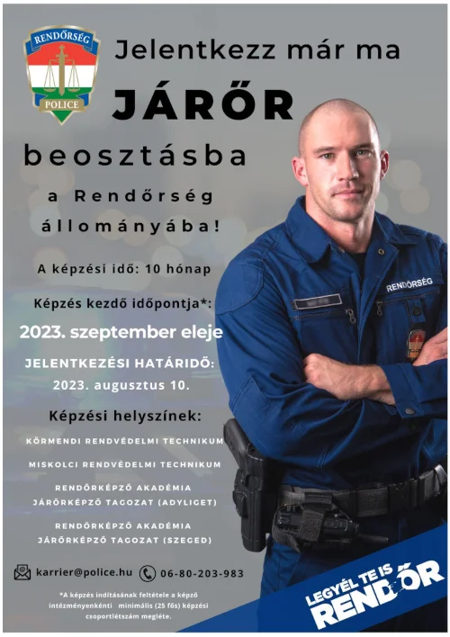 rendorjarorkepzes 202309 plakat