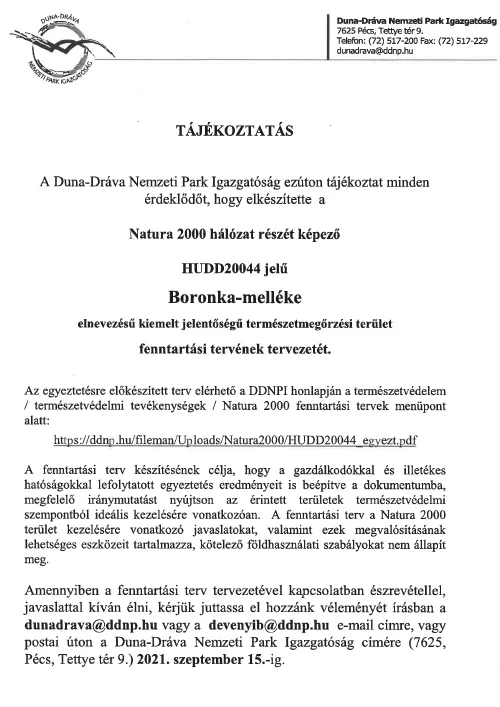 tajekoztatasHUDD20044
